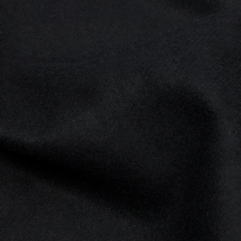 Black Brushed Wool and Cashmere Twill Detail