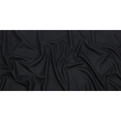 Black Brushed Wool and Cashmere Twill Full