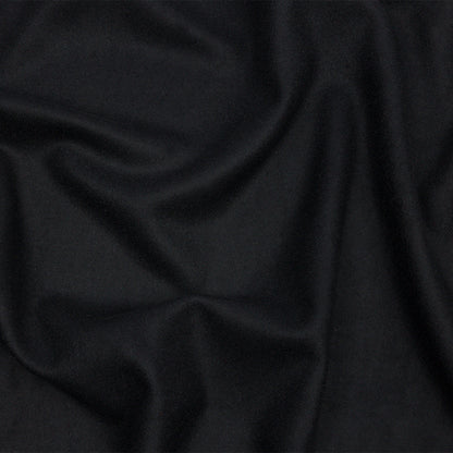 Black Brushed Wool and Cashmere Twill