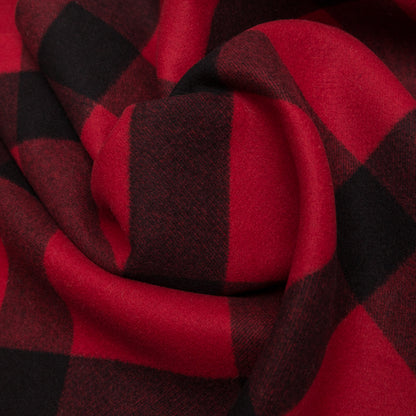 Ralph Lauren Red Classic Buffalo Check Coating Detail