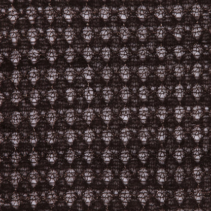 Brown/Gold Solid Novelty Knit
