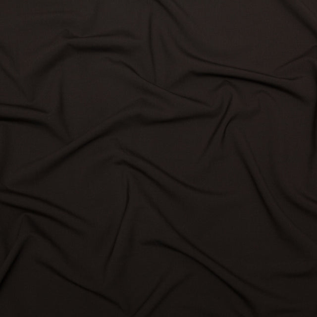 Deep Brown Wool Suiting with Give
