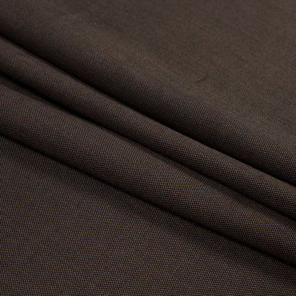 Cocoa Brown Lightweight Wool Suiting Folded