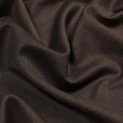 Cocoa Brown Lightweight Wool Suiting Detail