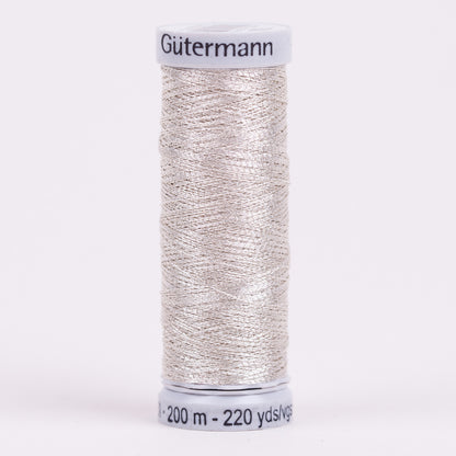 Gutermann Metallic Thread 200m - 9901 White Gold