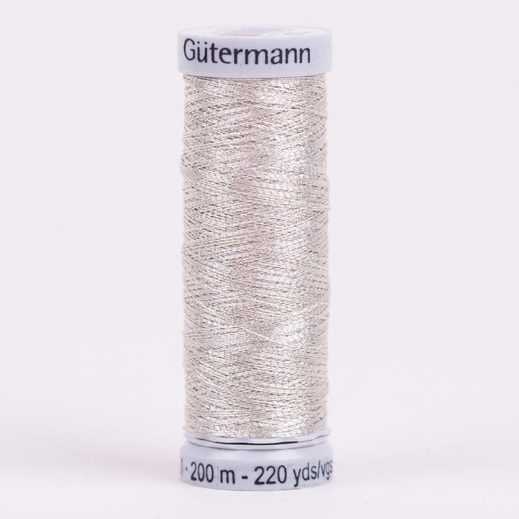 template--25130090922057__main-Gutermann Metallic Thread 200m - 9901 White Gold