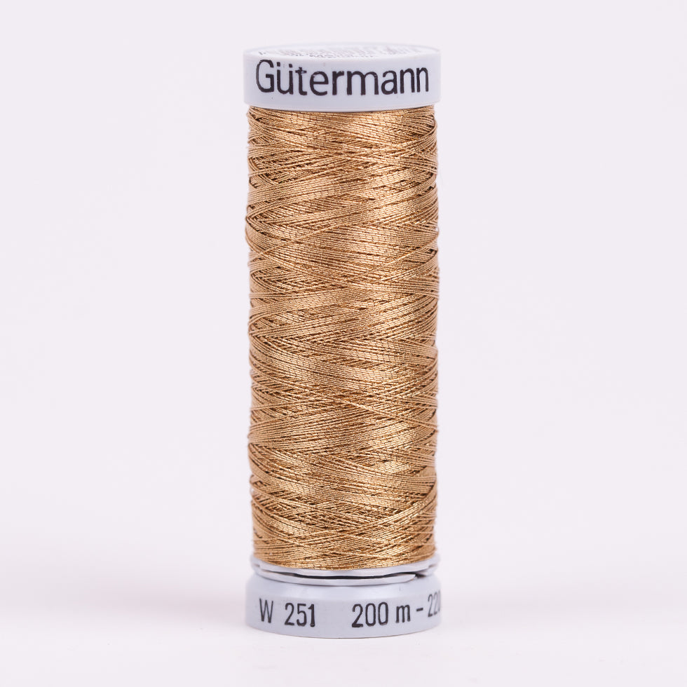 Gutermann Metallic Thread 200m - 9961 Pale Gold