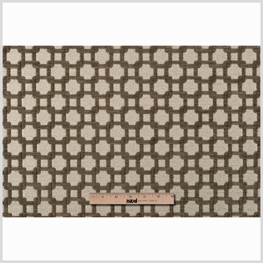 Stone/Metallic Cream Net Chenille with Metallic Base Full