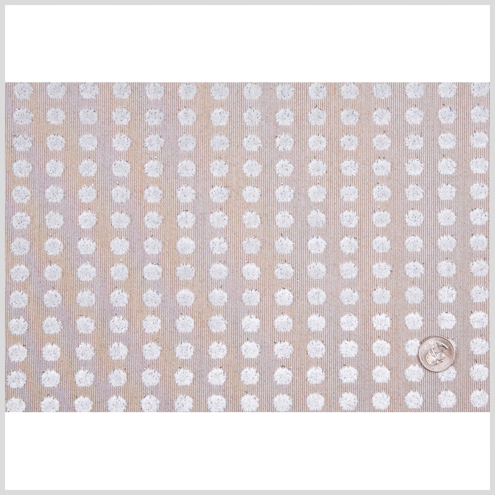 Toffee/Light Gray Polka Dots Velvet Full