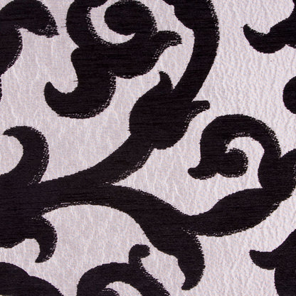 Black/Silver Classical Chenille Detail