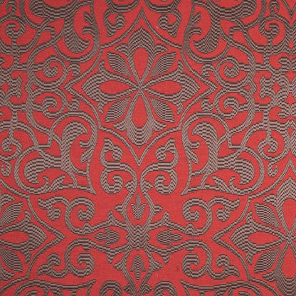 Brick/Dusted Chocolate Damask Woven