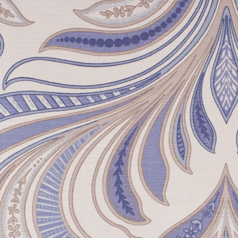 Off-White/Periwinkle/Stone Paisley Canvas Detail