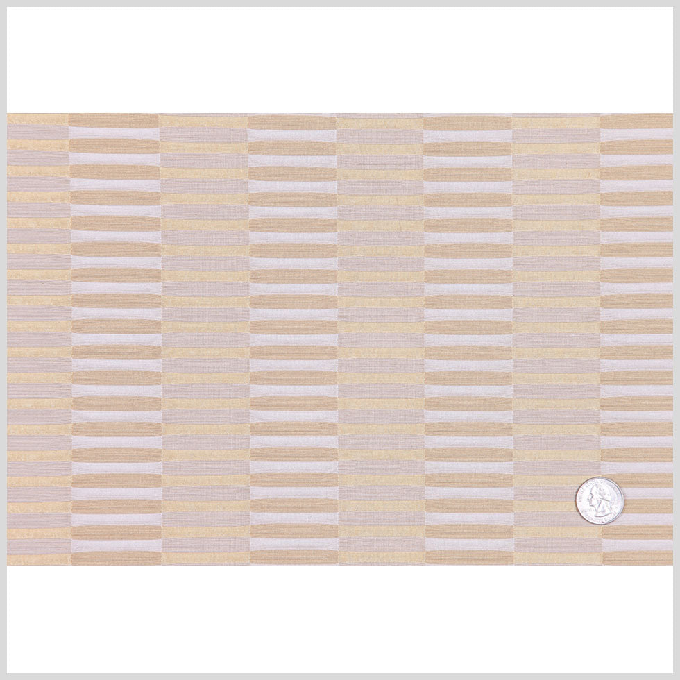 White Gold Stripes Woven Full