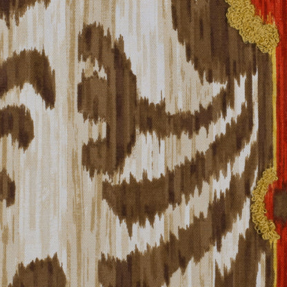 Brown & Red Porcini Ikat Prints Detail