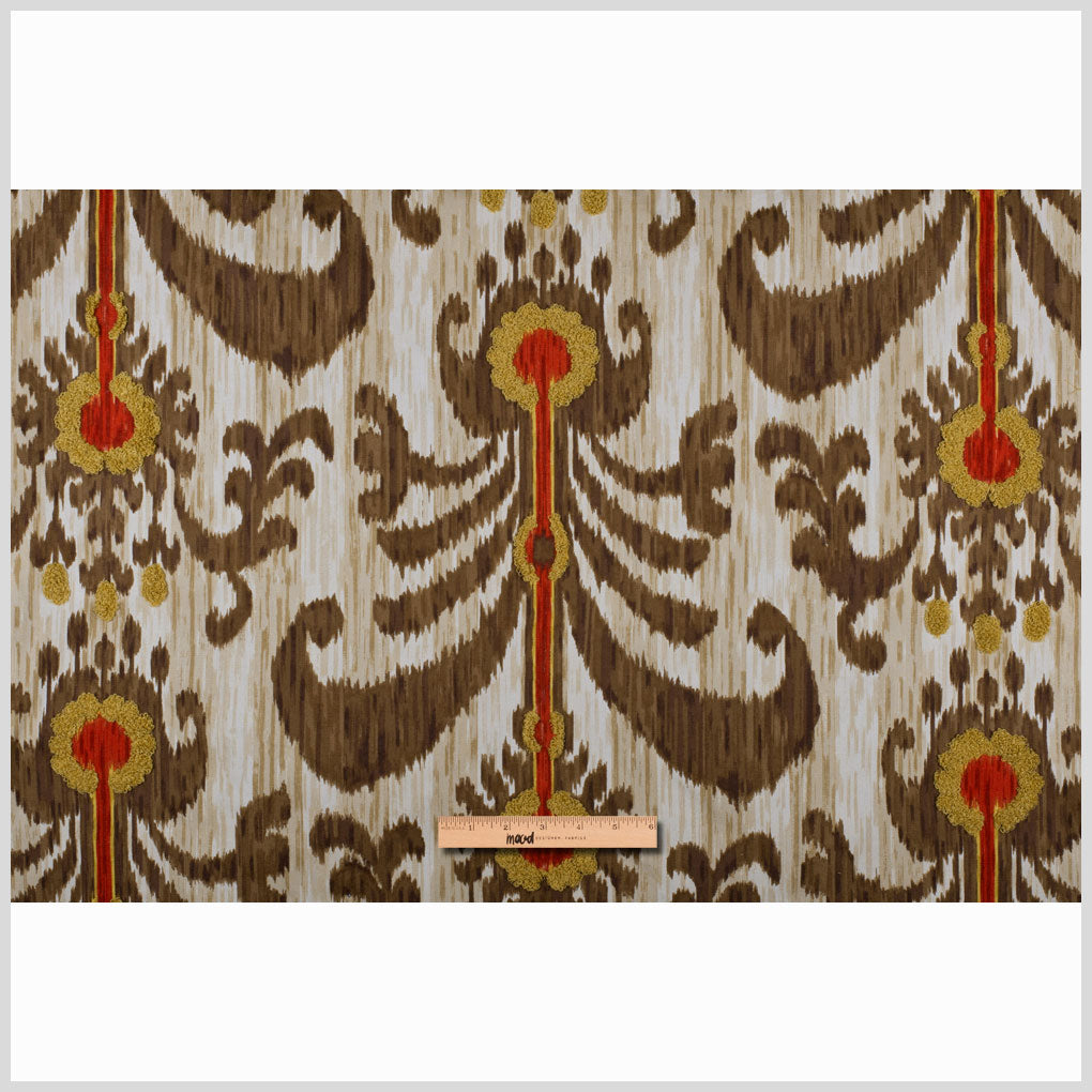 Brown & Red Porcini Ikat Prints Full
