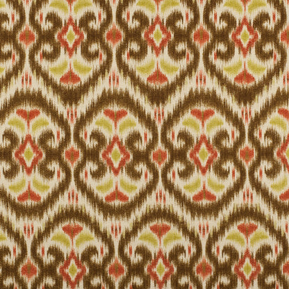 Red & Beige Porcini Ikat Prints