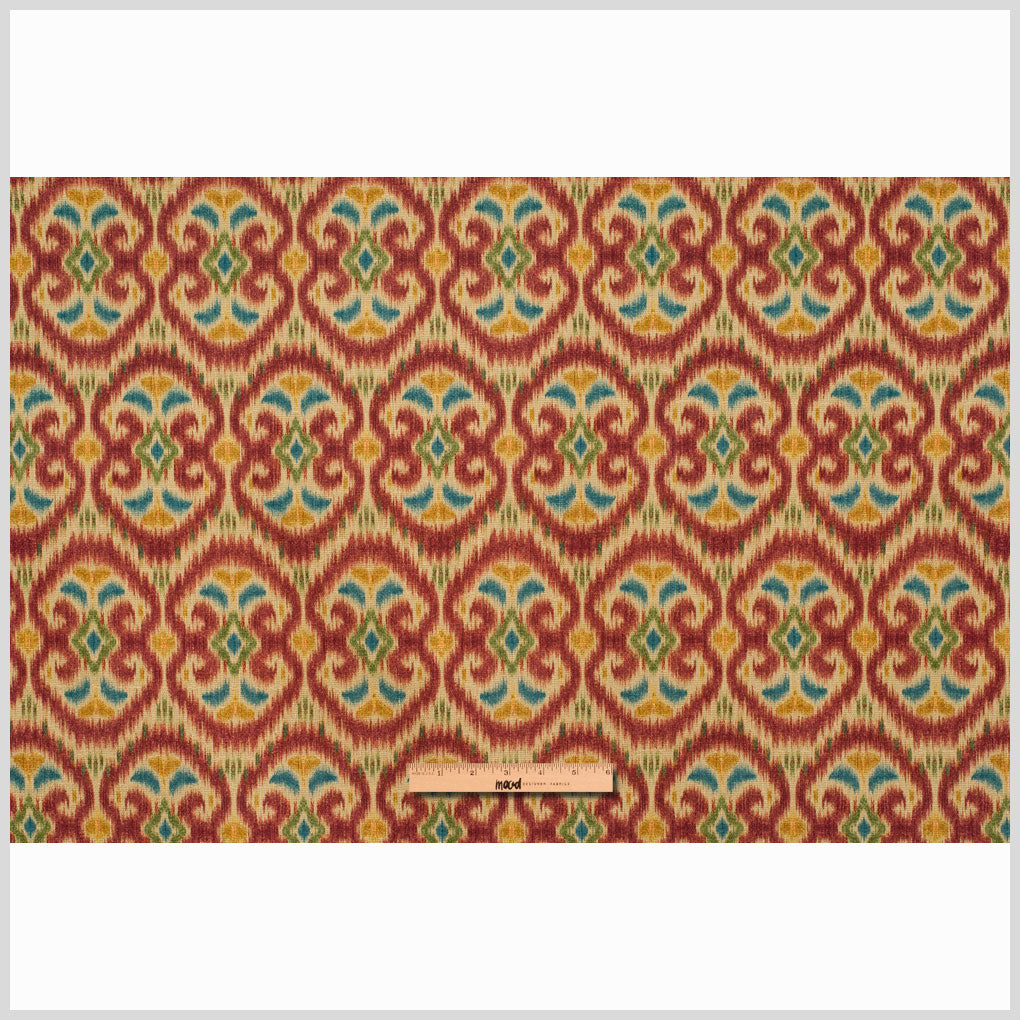 Beige & Red Gem Ikat Prints Full