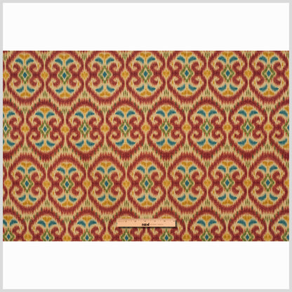 Beige & Red Gem Ikat Prints Full