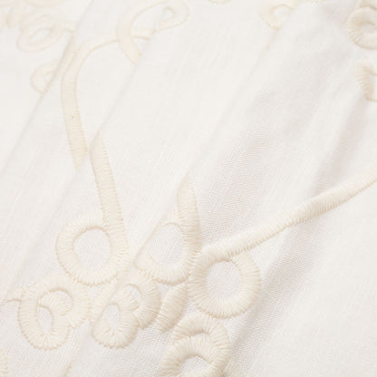 Gardenia Classical Rayon-Linen Embroidered Woven Folded