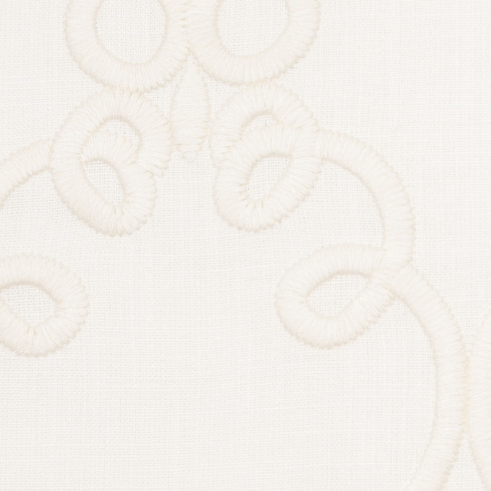 Gardenia Classical Rayon-Linen Embroidered Woven Detail