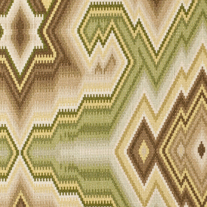 Green Tea Ikat Canvas Detail