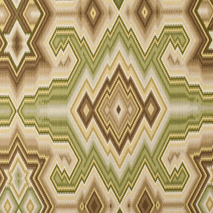 Green Tea Ikat Canvas