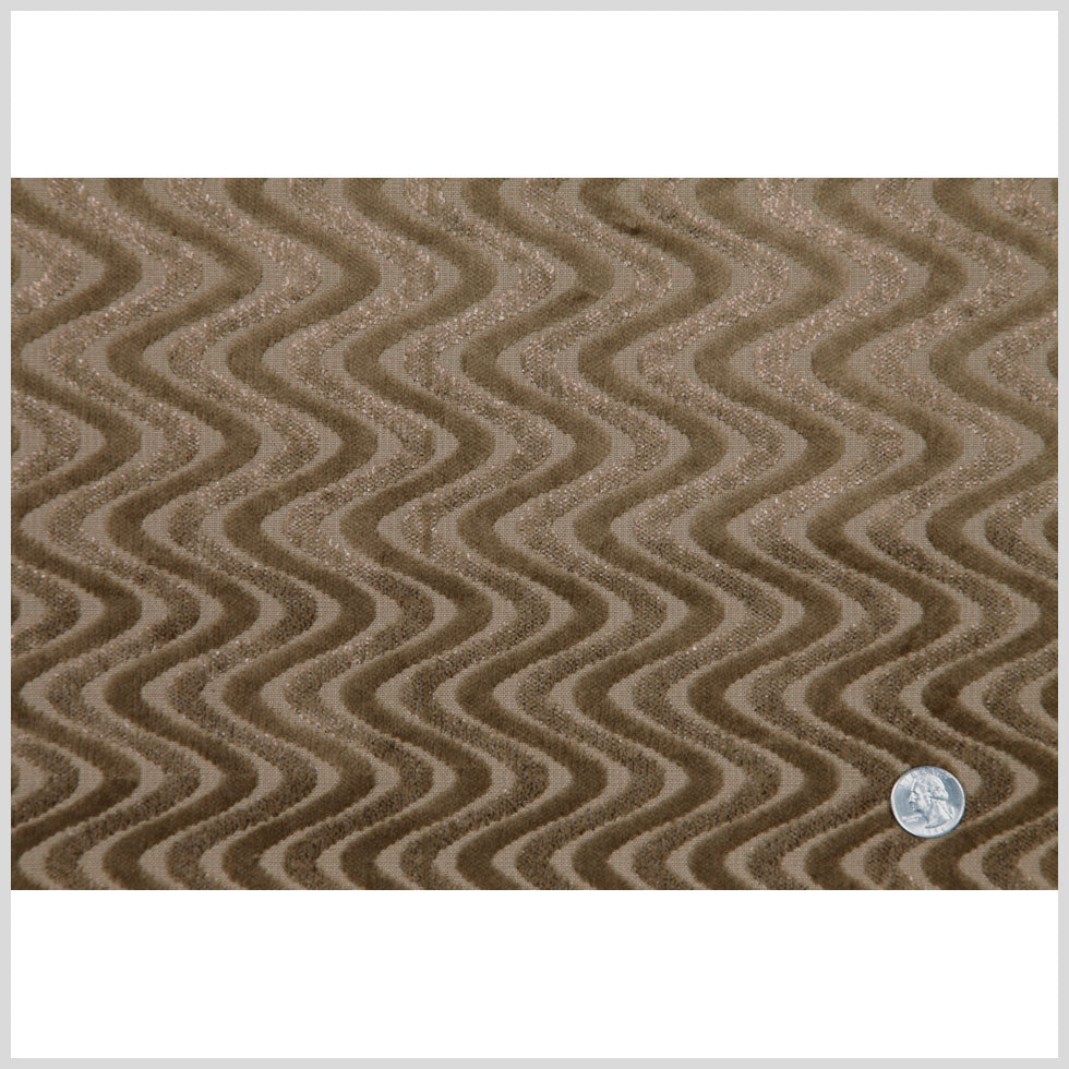 Tan Zig Zag Velvet Full