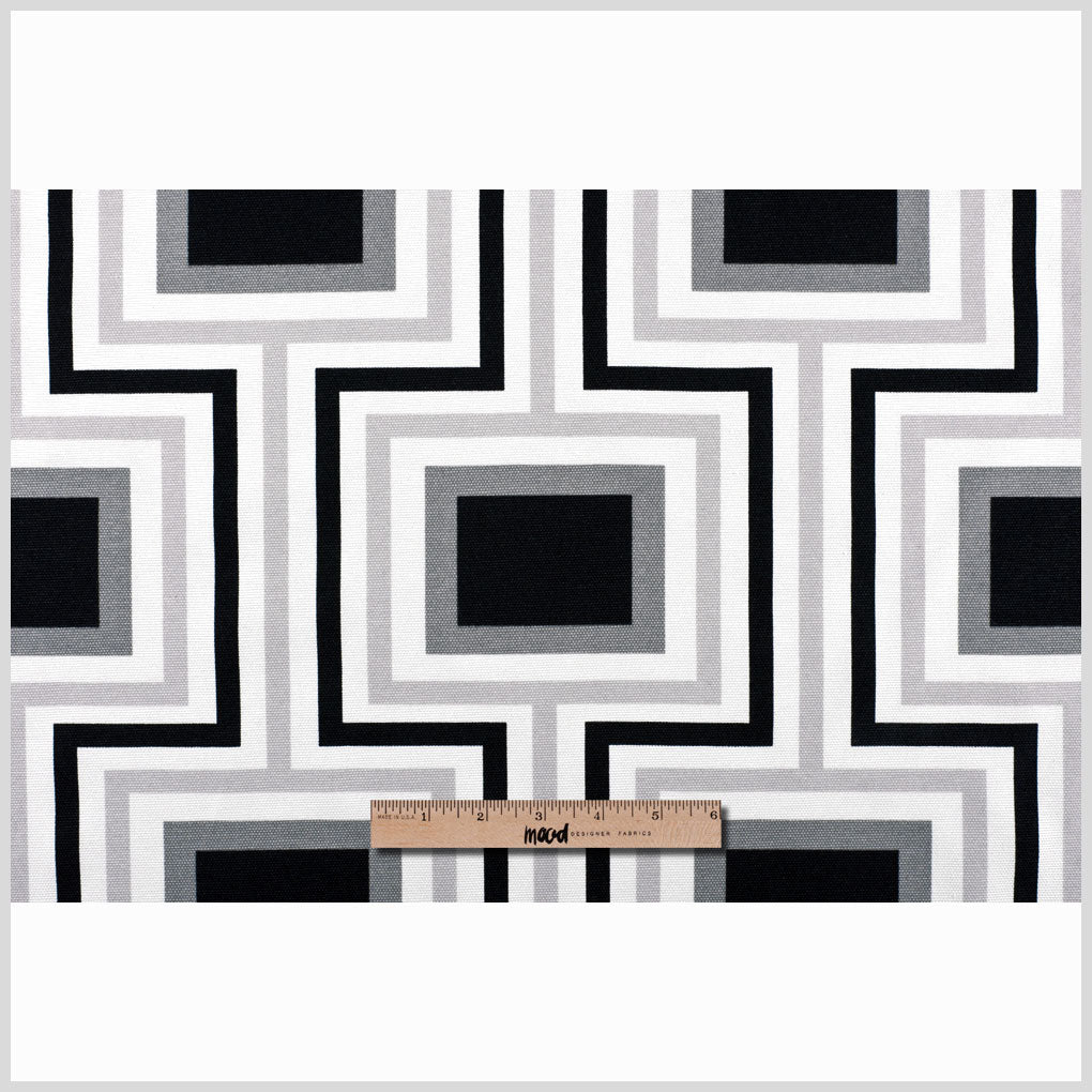 Grays and Black Geometric Geometric Canvas Full