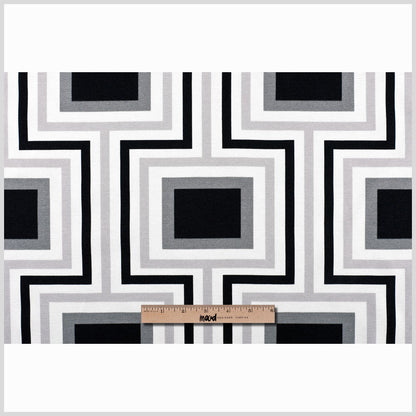 Grays and Black Geometric Geometric Canvas Full