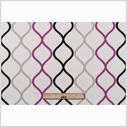 Magenta and Black Geometric Geometric Canvas Full