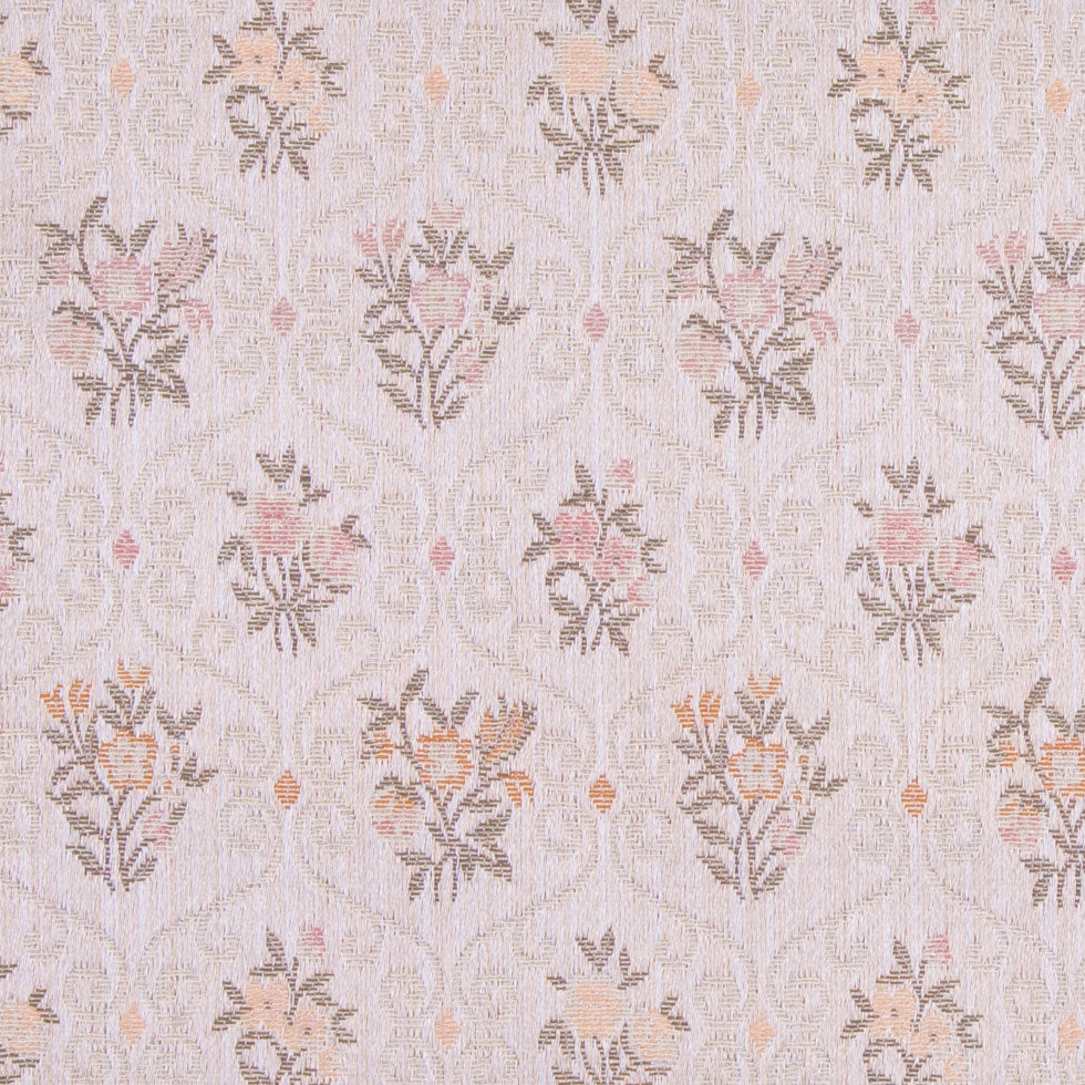 Beige/Moss/Premier Rose/Wheat Floral Woven Detail