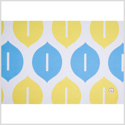 Off-White/Maize/Sky Blue Geometric Canvas Full
