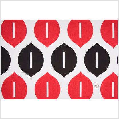 Off-White/Black/Primary Red Geometric Canvas Full