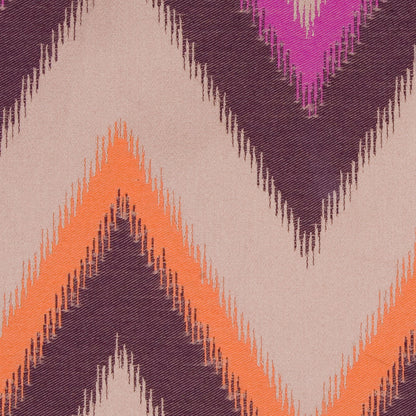 Magenta/Chocolate/Pumpkin/Beige Zig Zag Woven Detail
