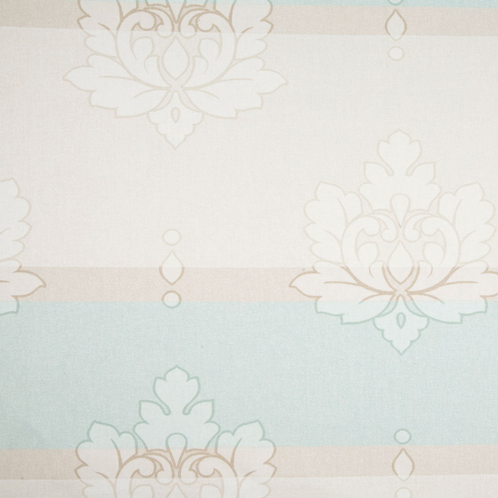 Beige/Taupe/Tiffany Blue Stripes Canvas