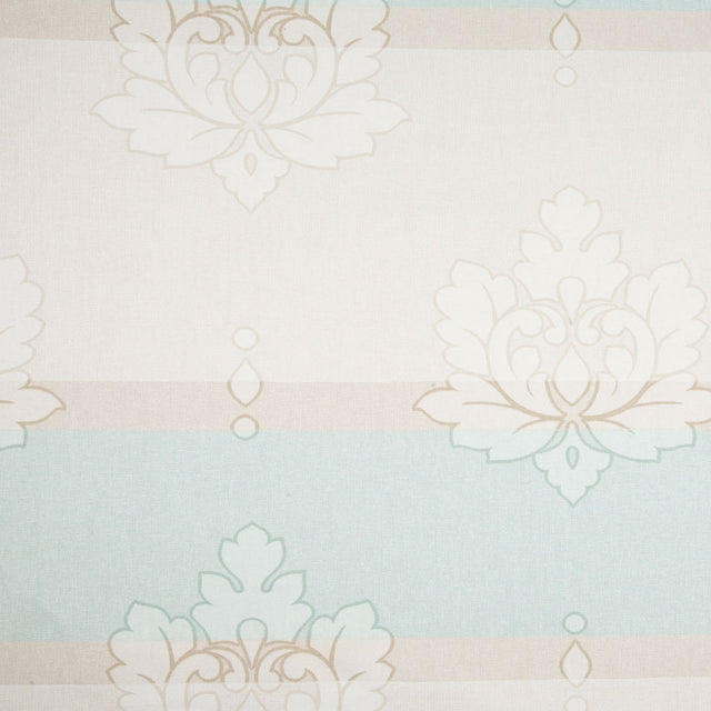 Beige/Taupe/Tiffany Blue Stripes Canvas