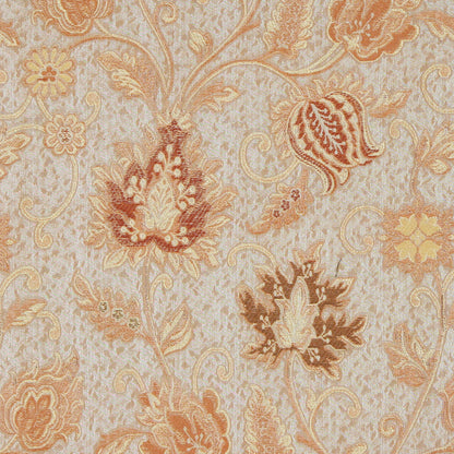 Beige/Gold Floral Brocade Detail