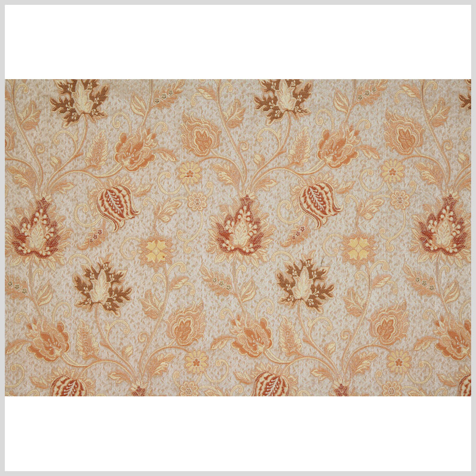Beige/Gold Floral Brocade Full