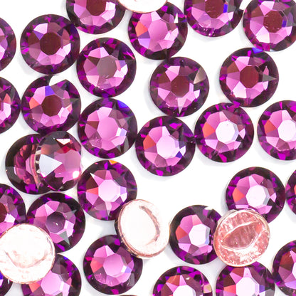 Amethyst Hotfix Swarovski Rhinestones Folded