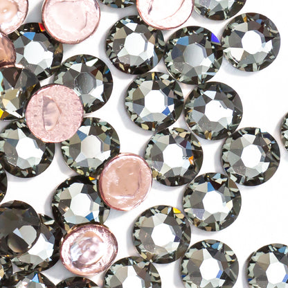Black Diamond Hotfix Swarovski Rhinestones Folded