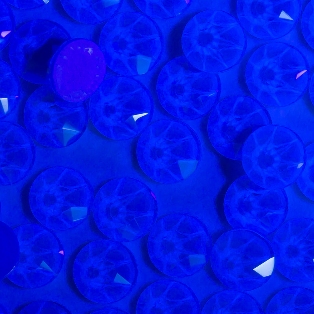 Crystal Electric Blue Hotfix Swarovski Rhinestones Detail
