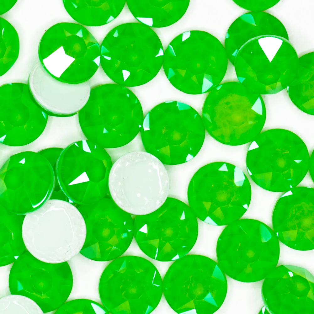 Crystal Electric Green Hotfix Swarovski Rhinestones Folded