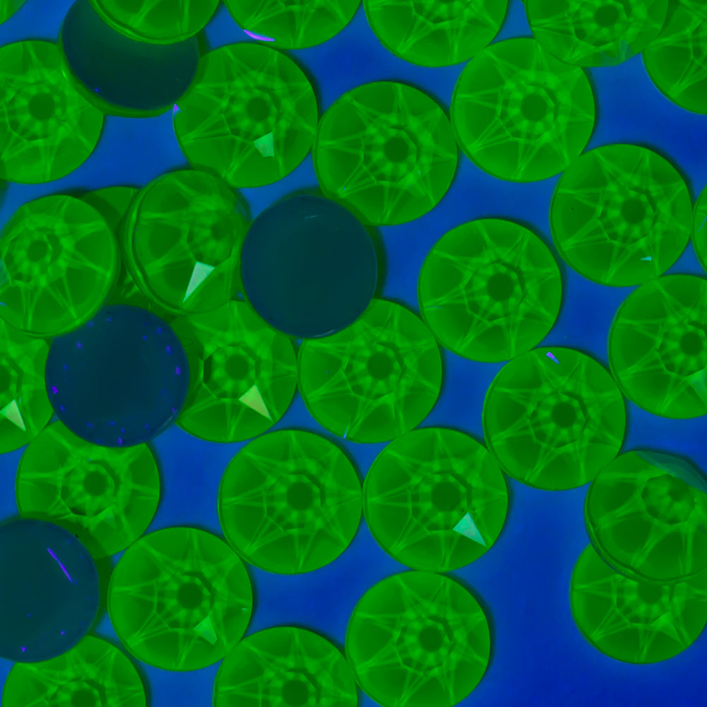 Crystal Electric Green Hotfix Swarovski Rhinestones Detail