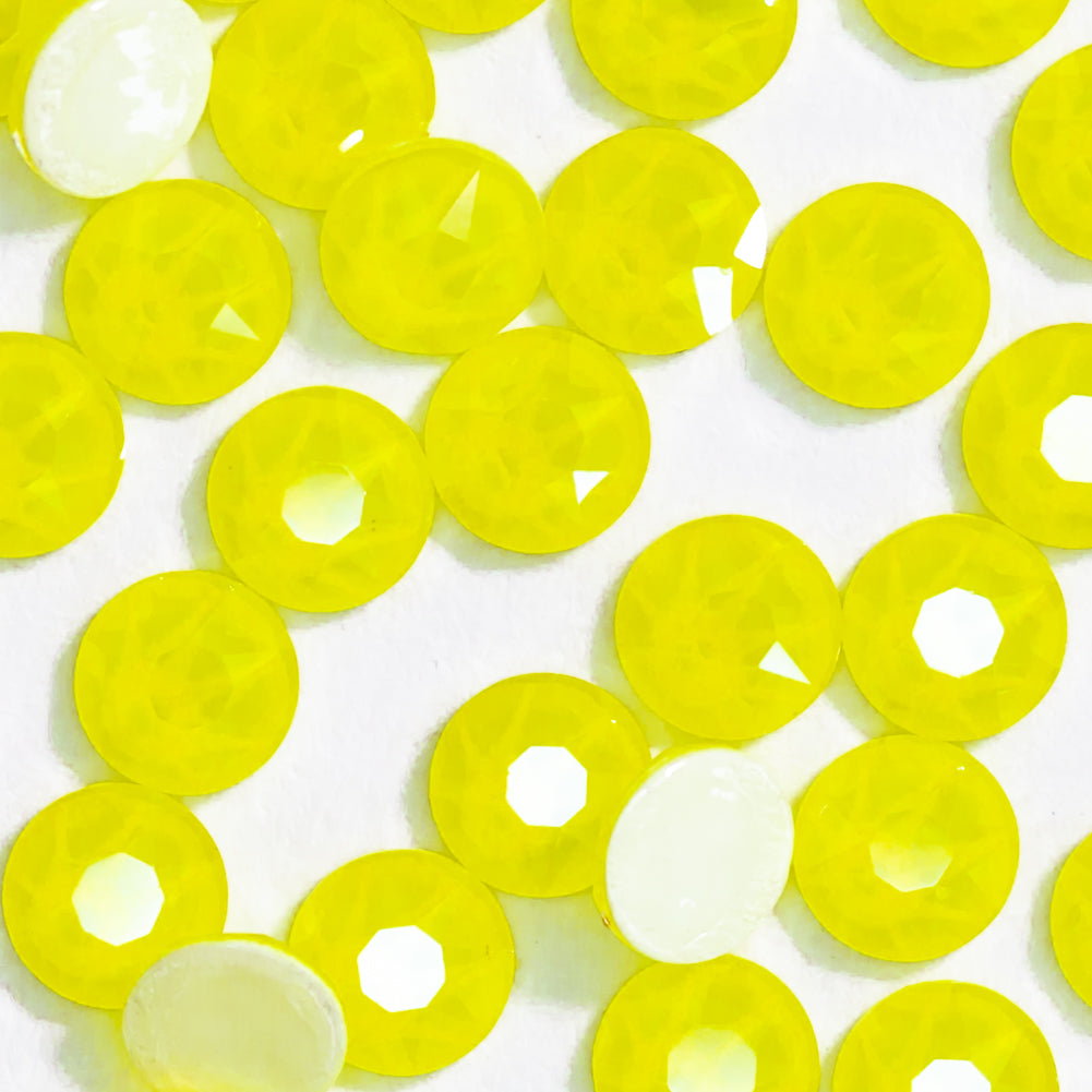 Crystal Electric Yellow Hotfix Swarovski Rhinestones Folded
