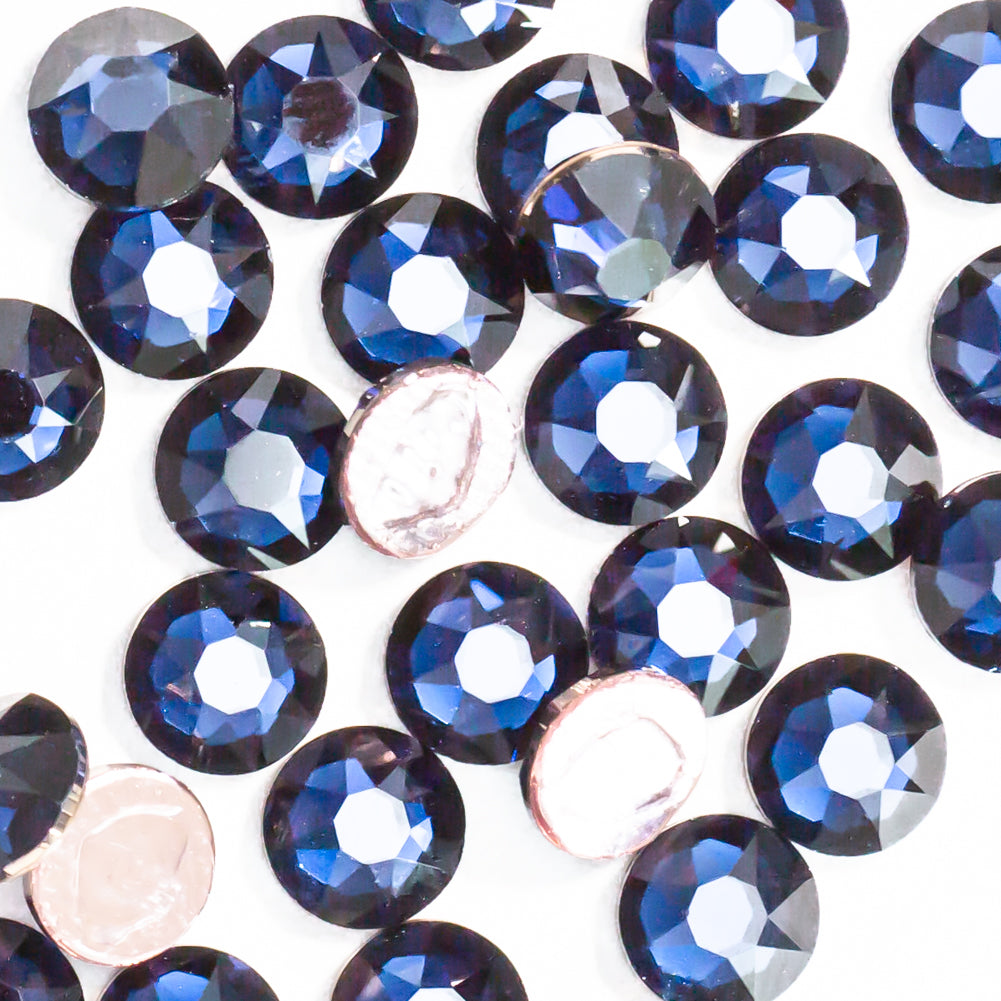 Dark Indigo Hotfix Swarovski Rhinestones Folded