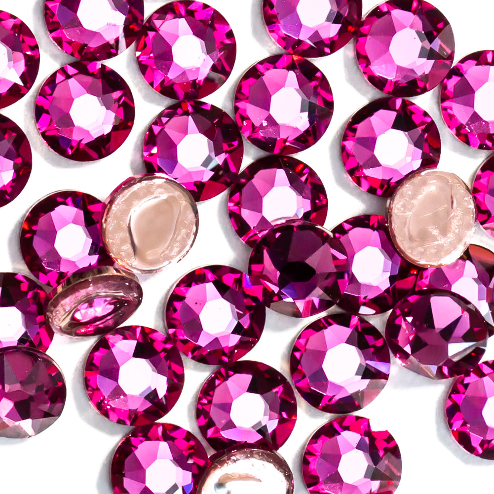 Fuchsia Hotfix Swarovski Rhinestones Folded