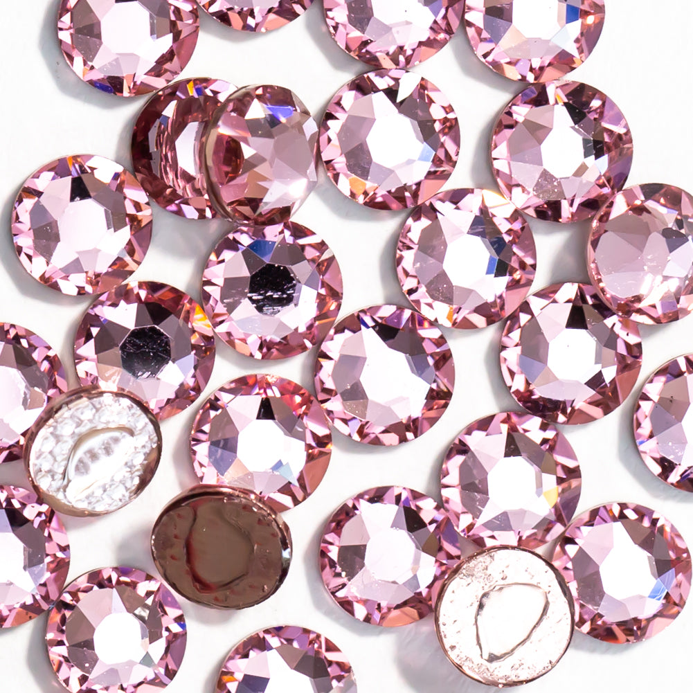 Light Rose Hotfix Swarovski Rhinestones Folded