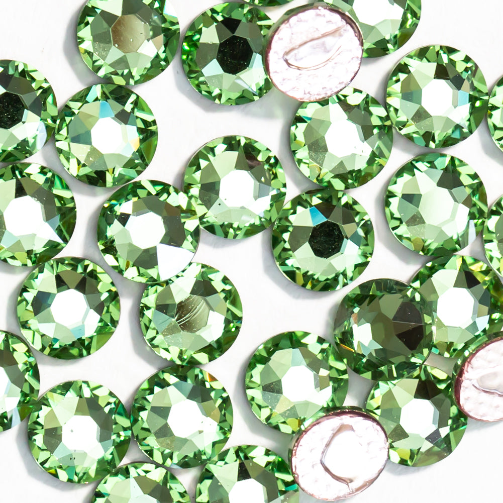 Peridot Hotfix Swarovski Rhinestones Folded