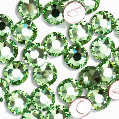 Peridot Hotfix Swarovski Rhinestones Folded