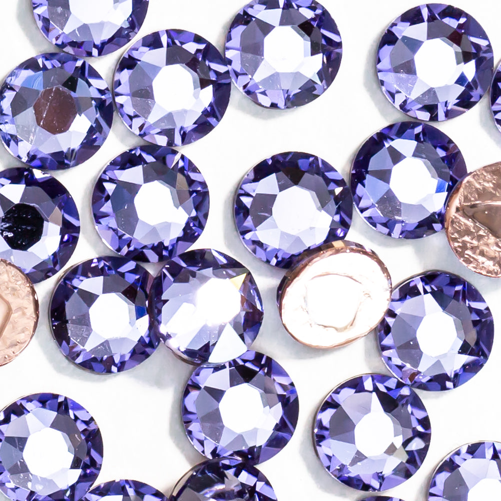 Tanzanite Hotfix Swarovski Rhinestones Folded